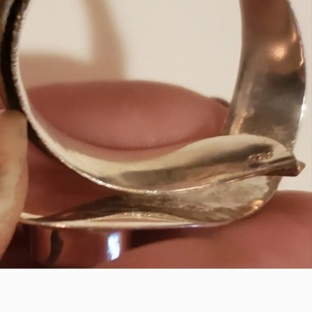 Sterling Silver Amethyst Leaf Design Bypass Ring 9
